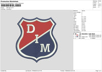 DIM logo Embroidery File 6 size