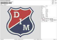 DIM logo Embroidery File 6 size