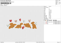 DINO LOVE Embroidery File 6 size