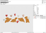 DINO LOVE Embroidery File 6 size