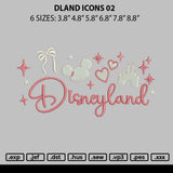 Dland Icons 02 Embroidery File 6 sizes