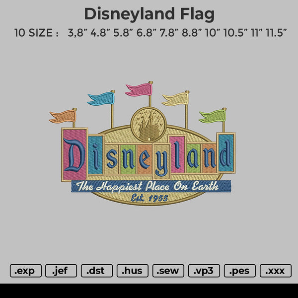 Disneyland flag Embroidery