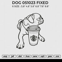 DOG 051023 Embroidery File 6 sizes