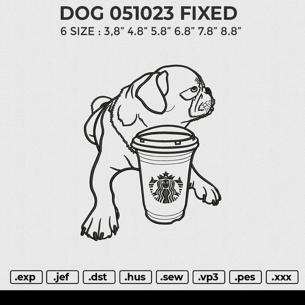 DOG 051023 Embroidery File 6 sizes