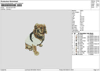 Dog 0512 Embroidery File 6 sizes