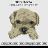 DOG 141224 Embroidery File 6 size