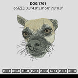 Dog 1701 Embroidery File 6 sizes
