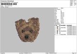Dog Head 1703 Embroidery File 6 sizes