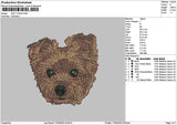 Dog Head 1703 Embroidery File 6 sizes