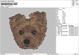 Dog Head 1703 Embroidery File 6 sizes
