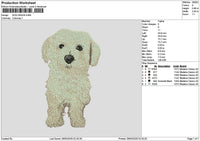Dog 2503a Embroidery File 6 sizes