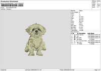 Dog 2503b Embroidery File 6 sizes