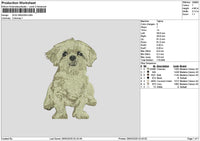 Dog 2503b Embroidery File 6 sizes