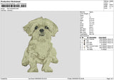 Dog 2503b Embroidery File 6 sizes