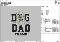 Dog Dad Embroidery File 6 sizes