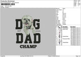 Dog Dad Embroidery File 6 sizes
