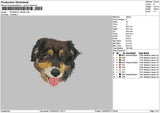 Dog Head 1003 Embroidery File 6 sizes