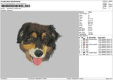 Dog Head 1003 Embroidery File 6 sizes