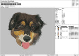 Dog Head 1003 Embroidery File 6 sizes