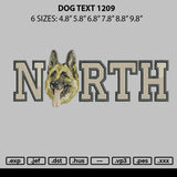 Dog Text 1209 Embroidery File 6 sizes