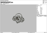 Dog Line 0306 Embroidery File 6 sizes