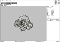 Dog Line 0306 Embroidery File 6 sizes