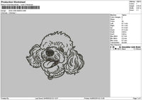 Dog Line 0306 Embroidery File 6 sizes