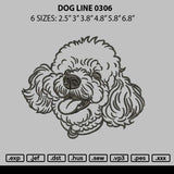 Dog Line 0306 Embroidery File 6 sizes