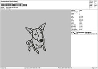 Dog Line 2811 Embroidery File 6 sizes