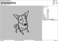 Dog Line 2811 Embroidery File 6 sizes
