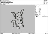 Dog Line 2811 Embroidery File 6 sizes