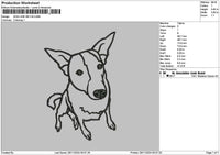 Dog Line 2811 Embroidery File 6 sizes