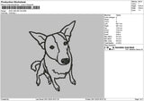Dog Line 2811 Embroidery File 6 sizes