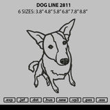 Dog Line 2811 Embroidery File 6 sizes
