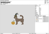 Dog Pumpkin 1108 Embroidery File 6 sizes