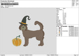Dog Pumpkin 1108 Embroidery File 6 sizes