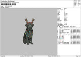 Dog Xmas 1011 Embroidery File 6 sizes