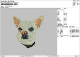Dog 0812e Embroidery File 6 sizes