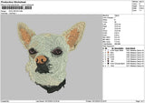 Dog 0812e Embroidery File 6 sizes