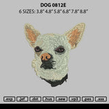 Dog 0812e Embroidery File 6 sizes