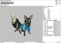Dog 1412C Embroidery File 6 sizes