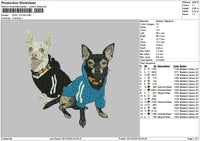 Dog 1412C Embroidery File 6 sizes