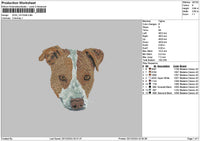 Dog Head 1412 Embroidery File 6 sizes