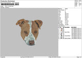 Dog Head 1412 Embroidery File 6 sizes