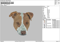 Dog Head 1412 Embroidery File 6 sizes