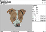 Dog Head 1412 Embroidery File 6 sizes