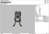 Dog 1902c Embroidery File 6 sizes