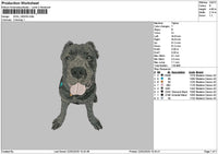 Dog 1902c Embroidery File 6 sizes