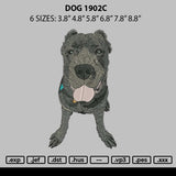 Dog 1902c Embroidery File 6 sizes