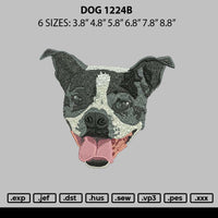 Dog 1224b Embroiery File 6 sizes